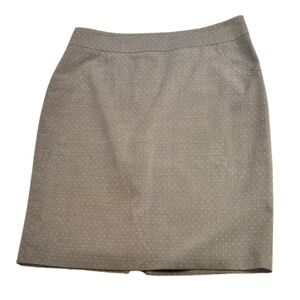 Kay Unger Gray Micro Dot Skirt • Soft Tailored Fit • Size 12